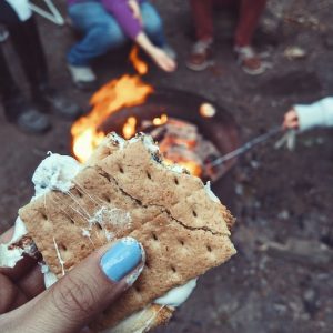 s'mores and campfire